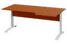 CRK 28 - 186 stůl kancelářský, rohový, pravý, kovová podnož bílá, deska 25 mm, široký 1800 mm, třeše
